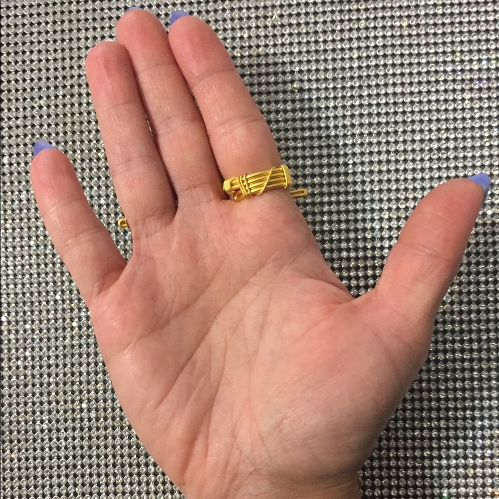 Handmade Matte Gold Ring - Picture 2 of 4