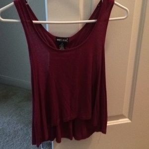 Maroon crop top