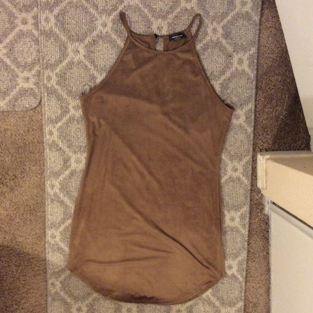 Suede brown dress,