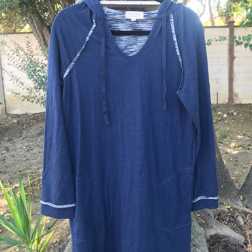 Max Studio Sweatshirt Hoodie Dress