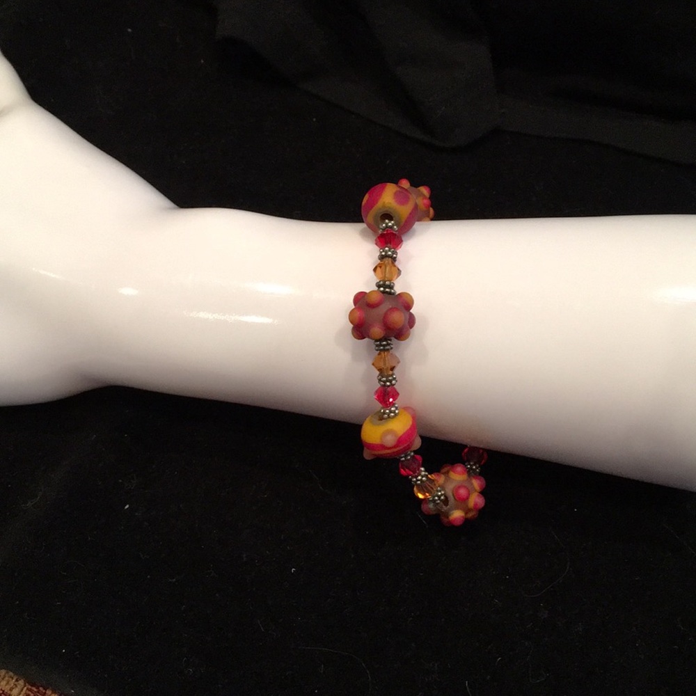 Blown glass bracelet