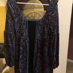 Beautiful Velvet Free People long sleeve dress
