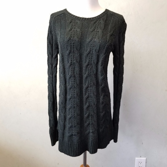LOFT Sweaters - LOFT long dark green sweater