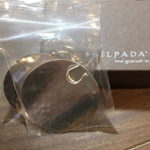Silpada hammered silver disc earrings.