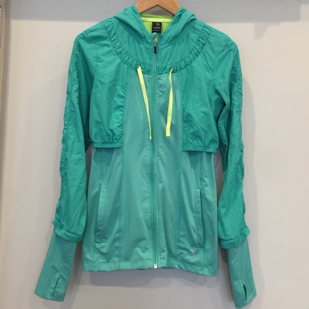 MPG Teal Athletic Zip Up Jacket