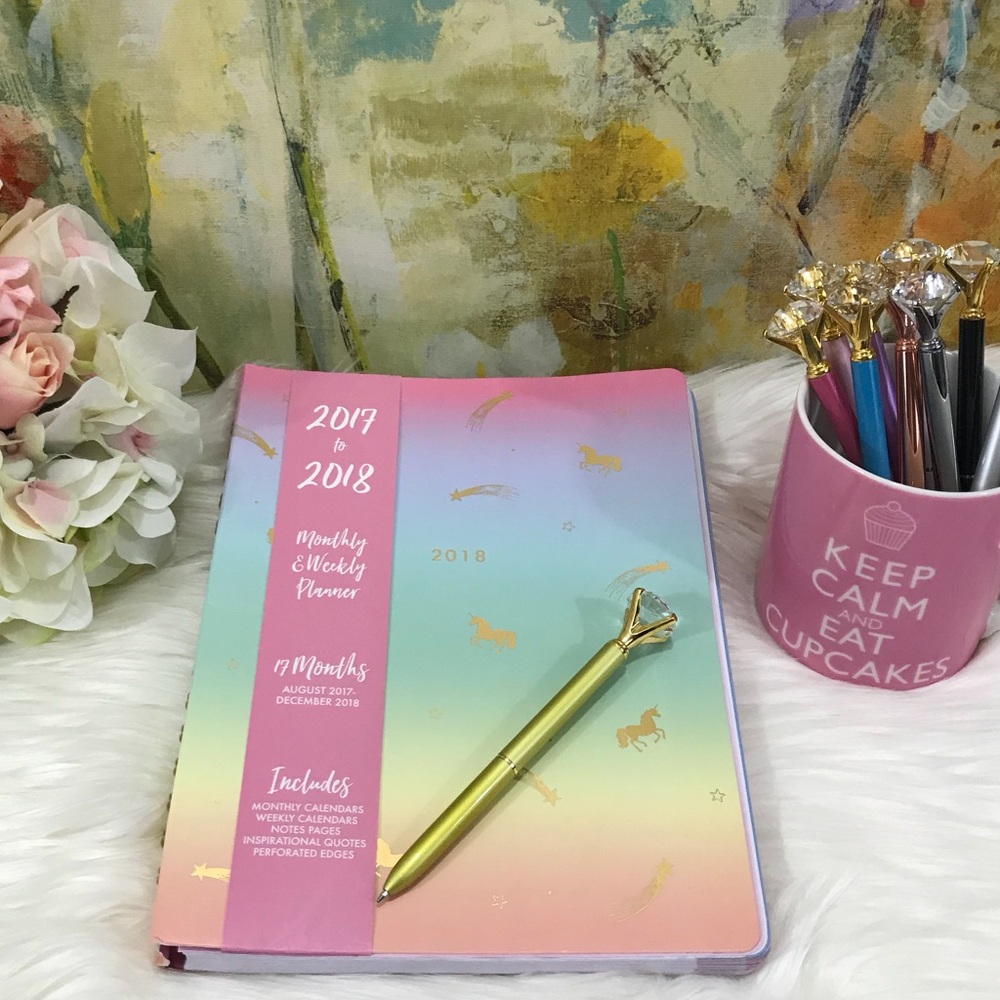 Golden Diamond Shaped Crystal Bling Pen