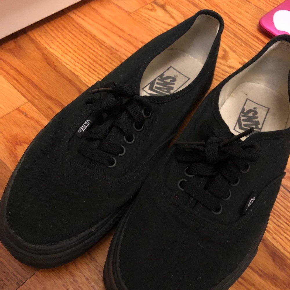 BLACK VANS WORN TWICE