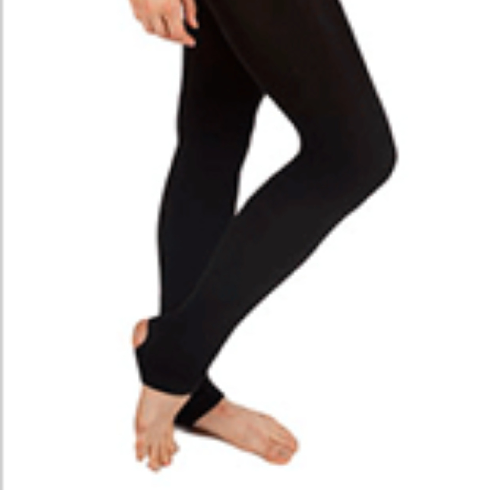plush fleece stirrups-black