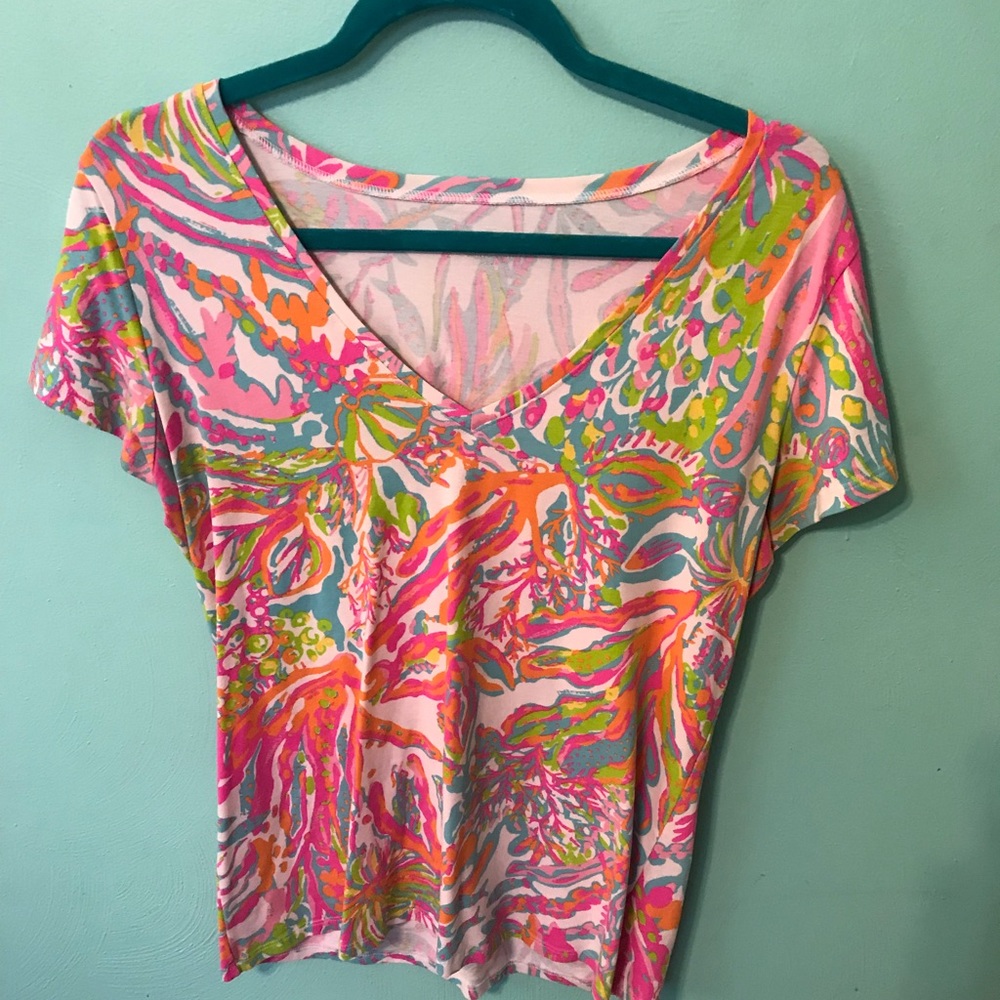 EUC Lilly Pulitzer V-Neck Scuba to Cuba