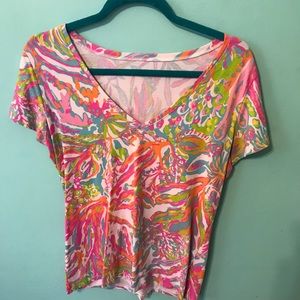 EUC Lilly Pulitzer V-Neck Scuba to Cuba