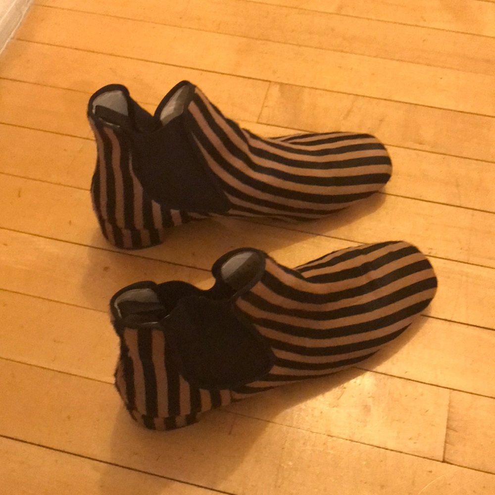 Frances Valentine Chelsea pony hair stripe boot