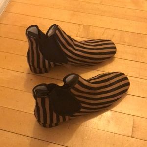 Frances Valentine Chelsea pony hair stripe boot