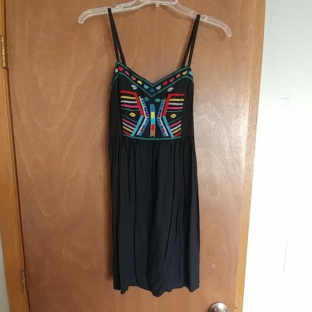 Black Aztec design summer dress