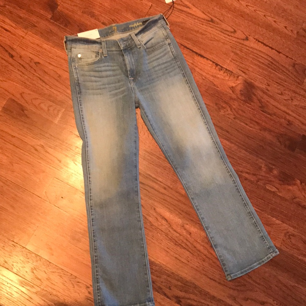 7 For All Mankind cropped boot jeans