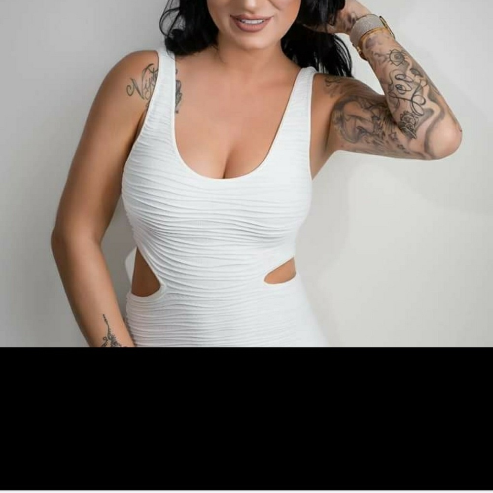 Bebe Small white mini bodycon dress