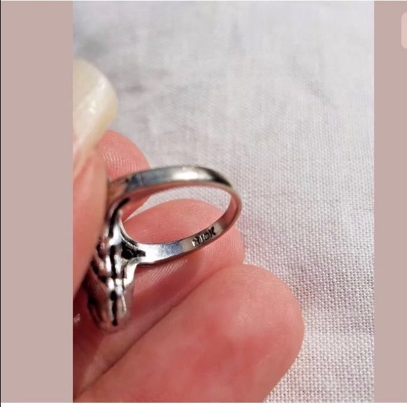 10k white gold authentic Filagree ring size 4 - Picture 2 of 4