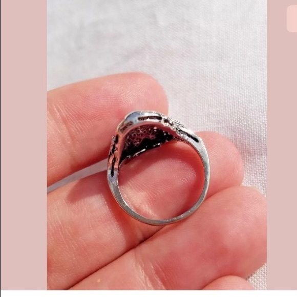 10k white gold authentic Filagree ring size 4 - Picture 3 of 4