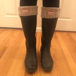 Tall Matte Black Hunter Boots and Hunter Socks!