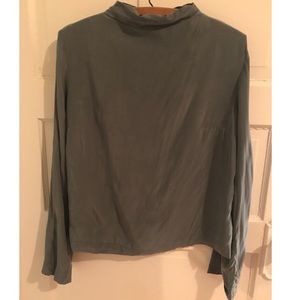 H&M Mock Neck Top with Bell Sleeves