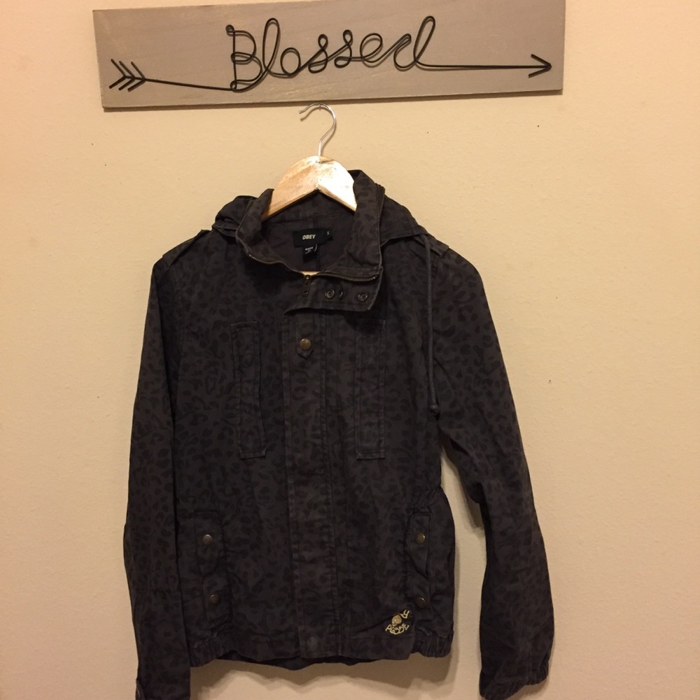 Dark gray / black Obey jacket