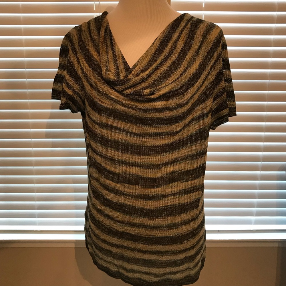 Jones New York green shades blouse