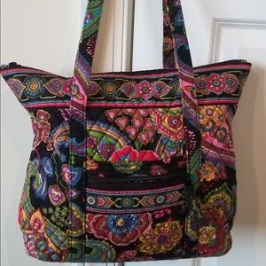 Black print shoulder bag