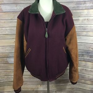 Golden Bear Suede Bomber Jacket