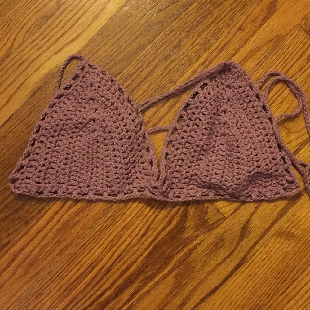 Purple crochet top