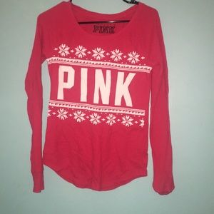 red VS pajama shirt for holidays