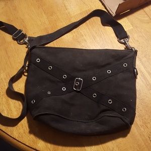 vintage industrial/goth/rock style cross body bag