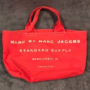 Marc By Marc Jacobs Large Red Logo Tote