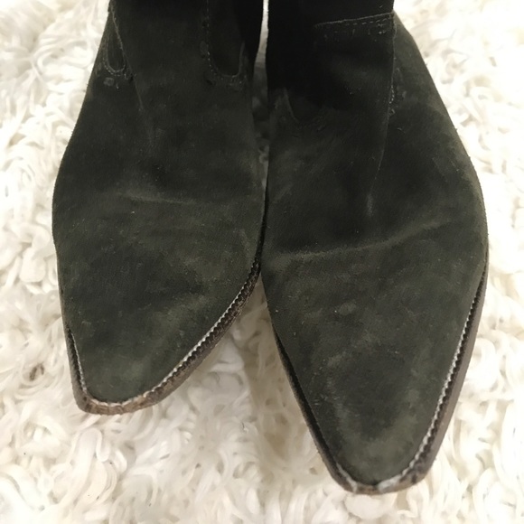 Michael Kors hunter green cowboys suede boots - Picture 7 of 8