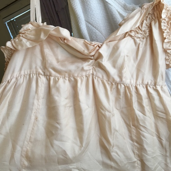 ❌ SOLD ❌ Miu Miu Peach Silk Ruffle Dress - Picture 5 of 8