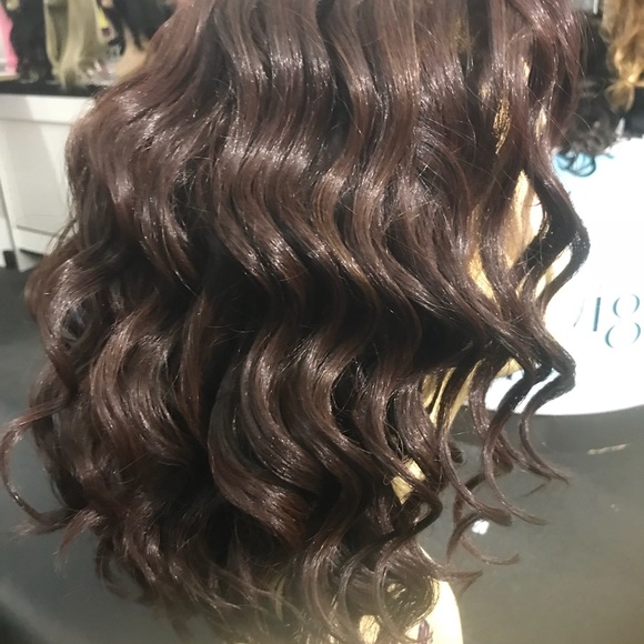 Wig human hair Blende Curly Lacefront Swisslace