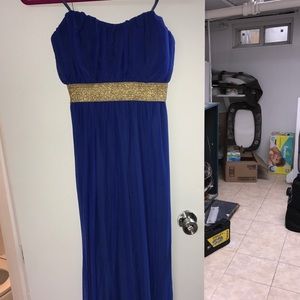 Royal blue maxi dress chiffon material