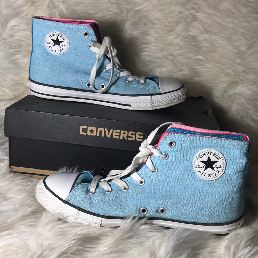 Multi Color Layered High Top Converse