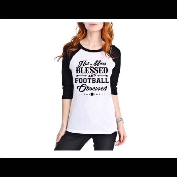 NEW•XXL•Football Mom/ Fan Baseball Style Tee - Picture 3 of 6