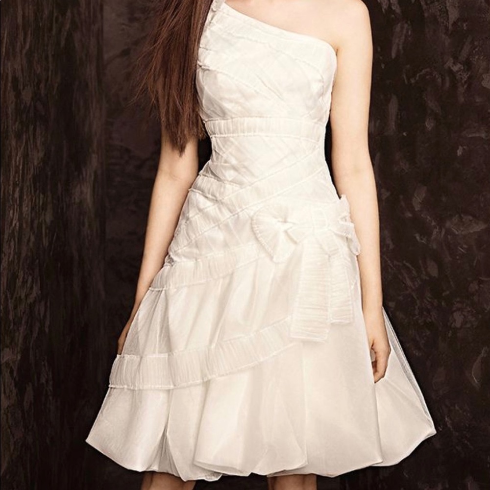 vera wang one shoulder wedding dress White by Vera Wang One Shoulder Wedding Dress