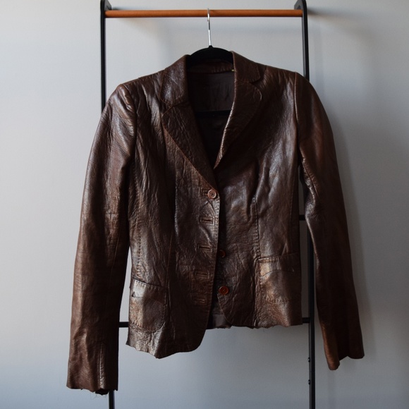Elie Tahari Leather Blazer CLOSET CLEANOUT SALE - Picture 1 of 8