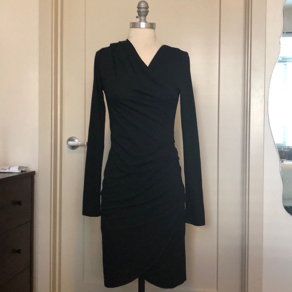 Aritzia Wilfred Free black wrap dress