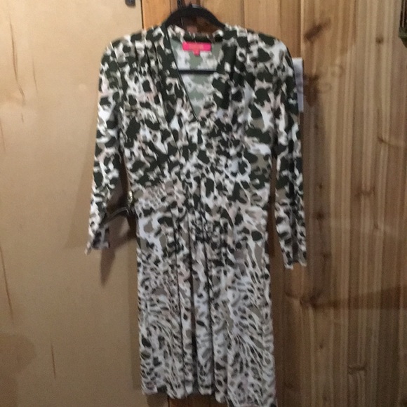 Catherine Malandrino Fit and Flare Camo Dress - Picture 1 of 4