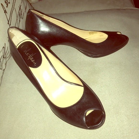 Cole Haan Shoes - Cole Haan black peep toe.