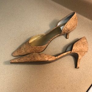 Cork textured heels