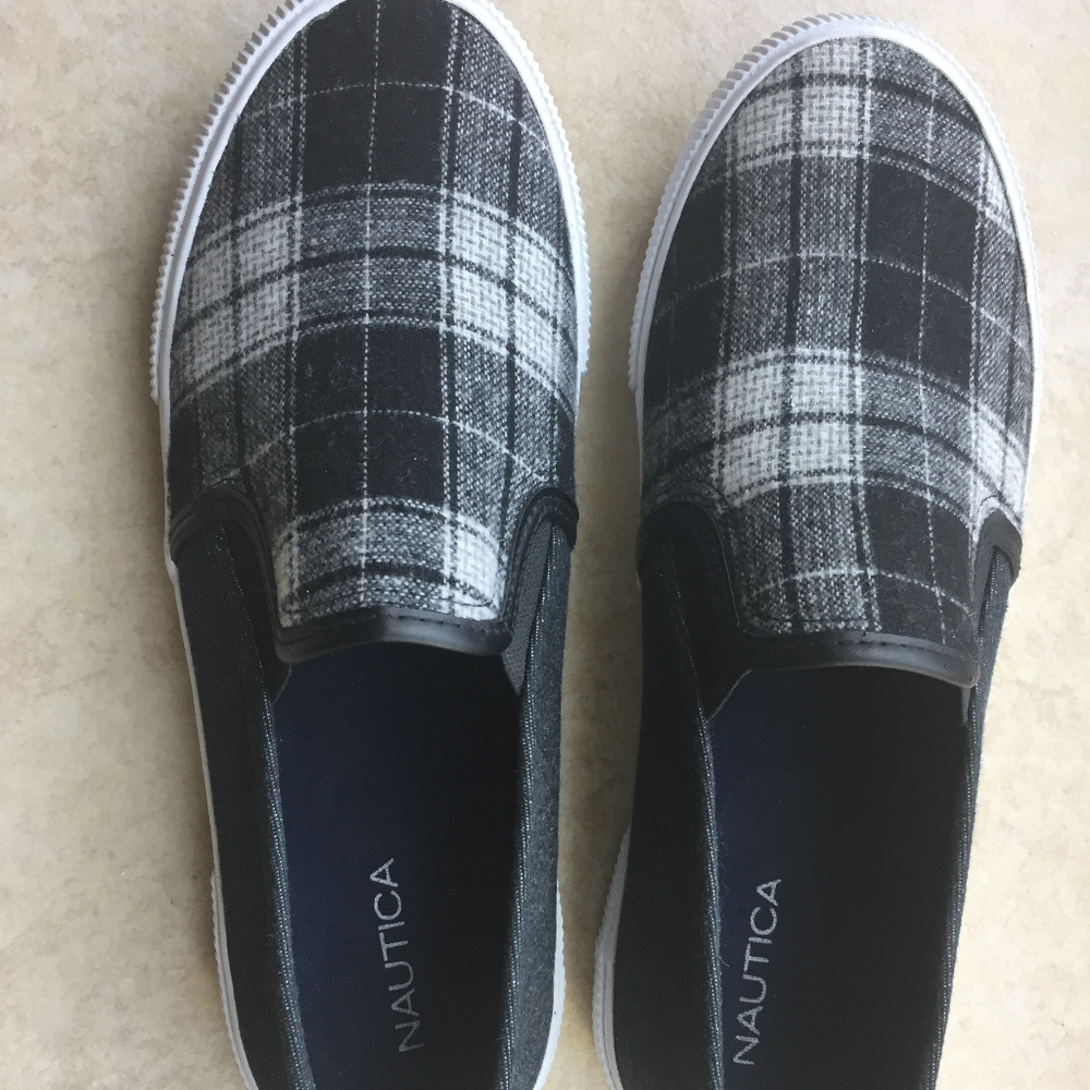 Nautica Black Plaid Sneaker