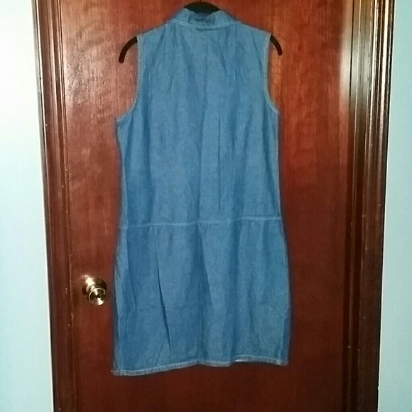 Denim Drop Waist Dress NWOT - Picture 2 of 3