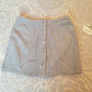 Light Grey Corduroy Skirt