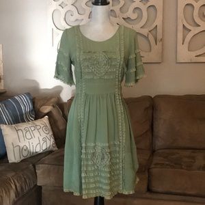 Lil brand vintage sage green dress