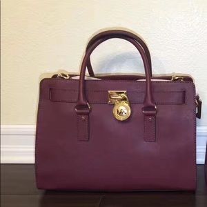 Michael Kors Saffiano Large Hamilton Satchel Bag