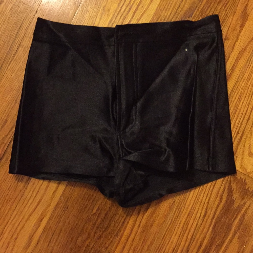 Black disco shorts