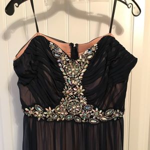 Strapless Bling Formal Gown